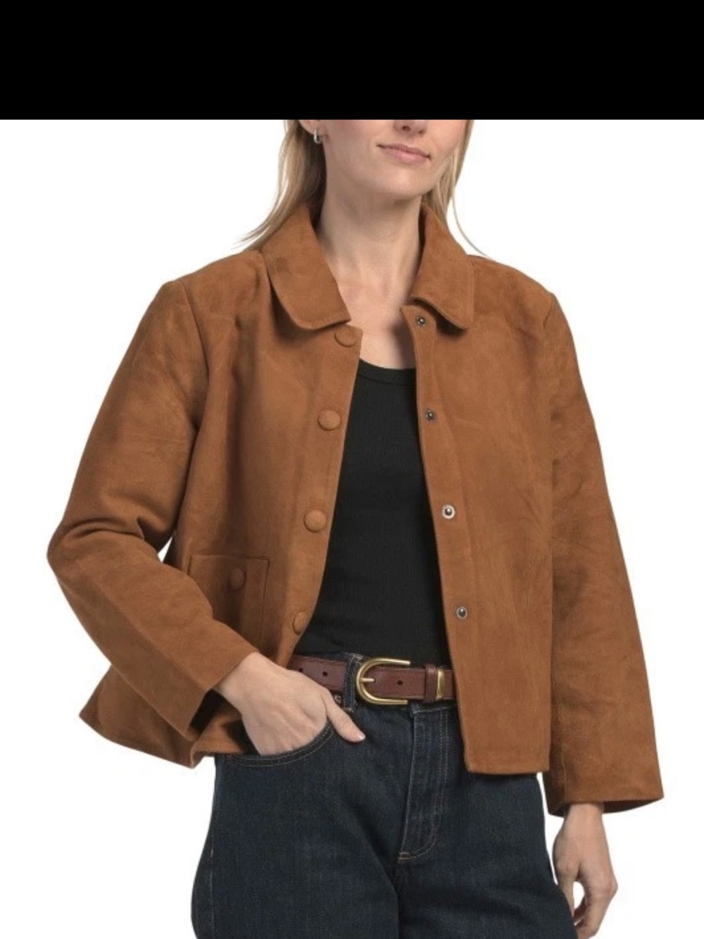 House of Harlow 1960 Women's Suede Jacket - Tan